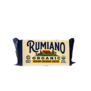 Rumiano Organic Medium Cheddar 8oz Bar