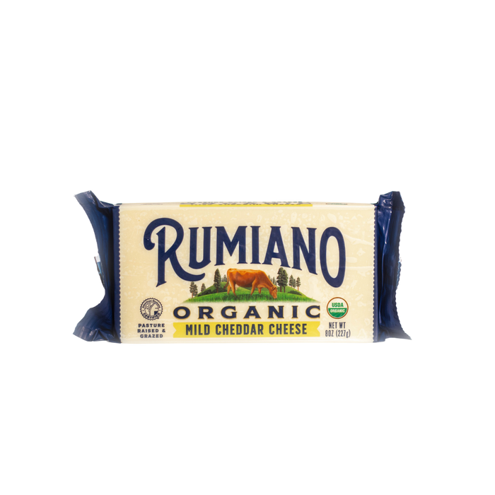Rumiano Organic Mild Cheddar 8oz Bar