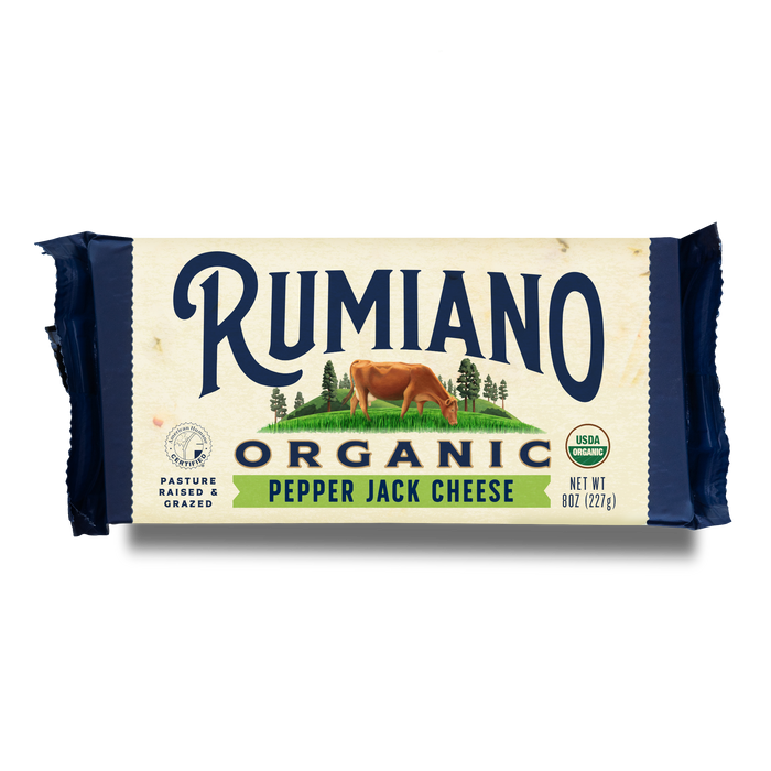 Rumiano Organic Pepper Jack 8oz Bar