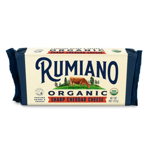 Rumiano Organic Sharp Cheddar 8oz Bar