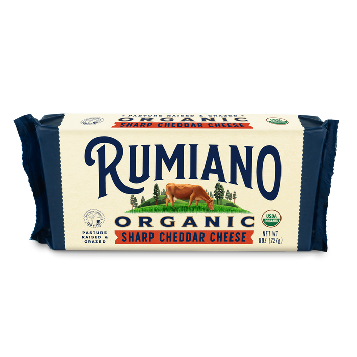 Rumiano Organic Sharp Cheddar 8oz Bar