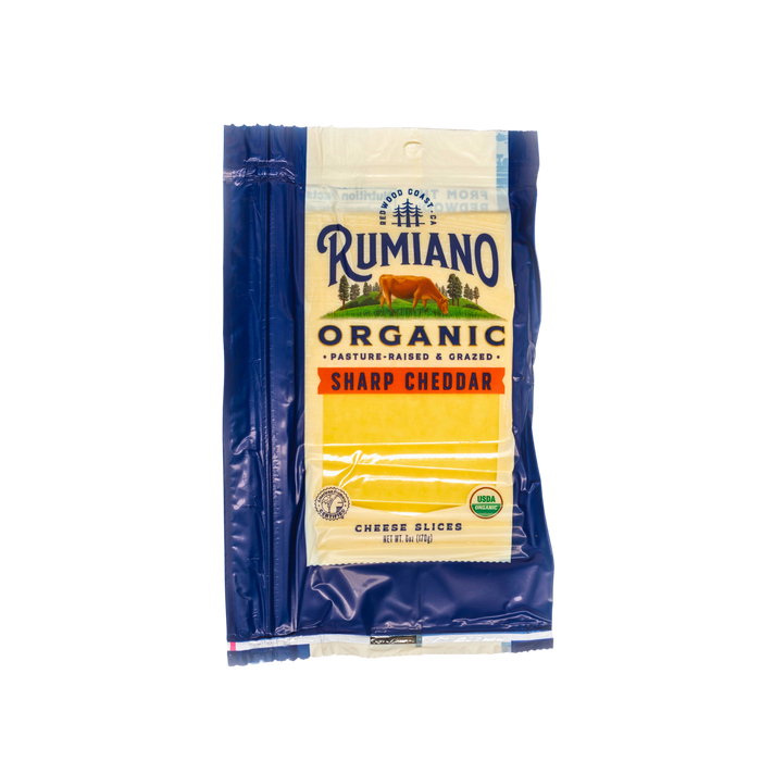Rumiano Organic Sharp Cheddar Slices 6oz