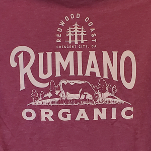 Rumiano Organic - Maroon and White T-Shirt